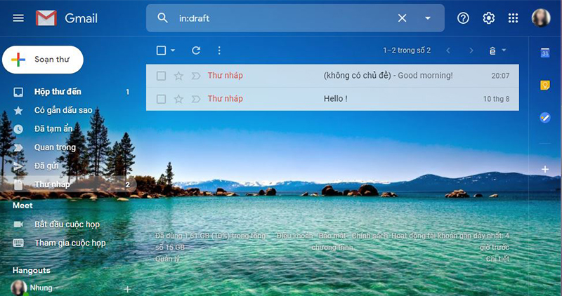 Thay đổi hình nền cho Gmail theo ý thích